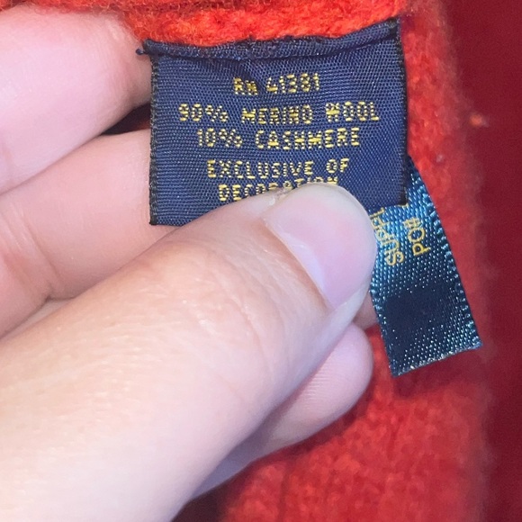 Polo Ralph Lauren Cashmere Wool Oversized Warm Turtleneck Sweater Sz Small - Picture 8 of 10